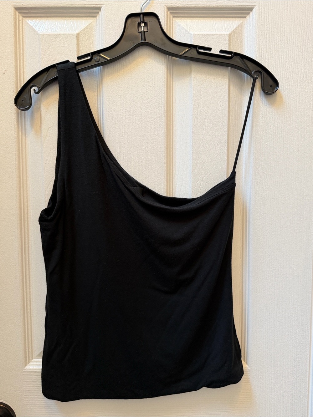 J.Crew One-Shoulder Black Tank Top - Elegant Asymmetric Style